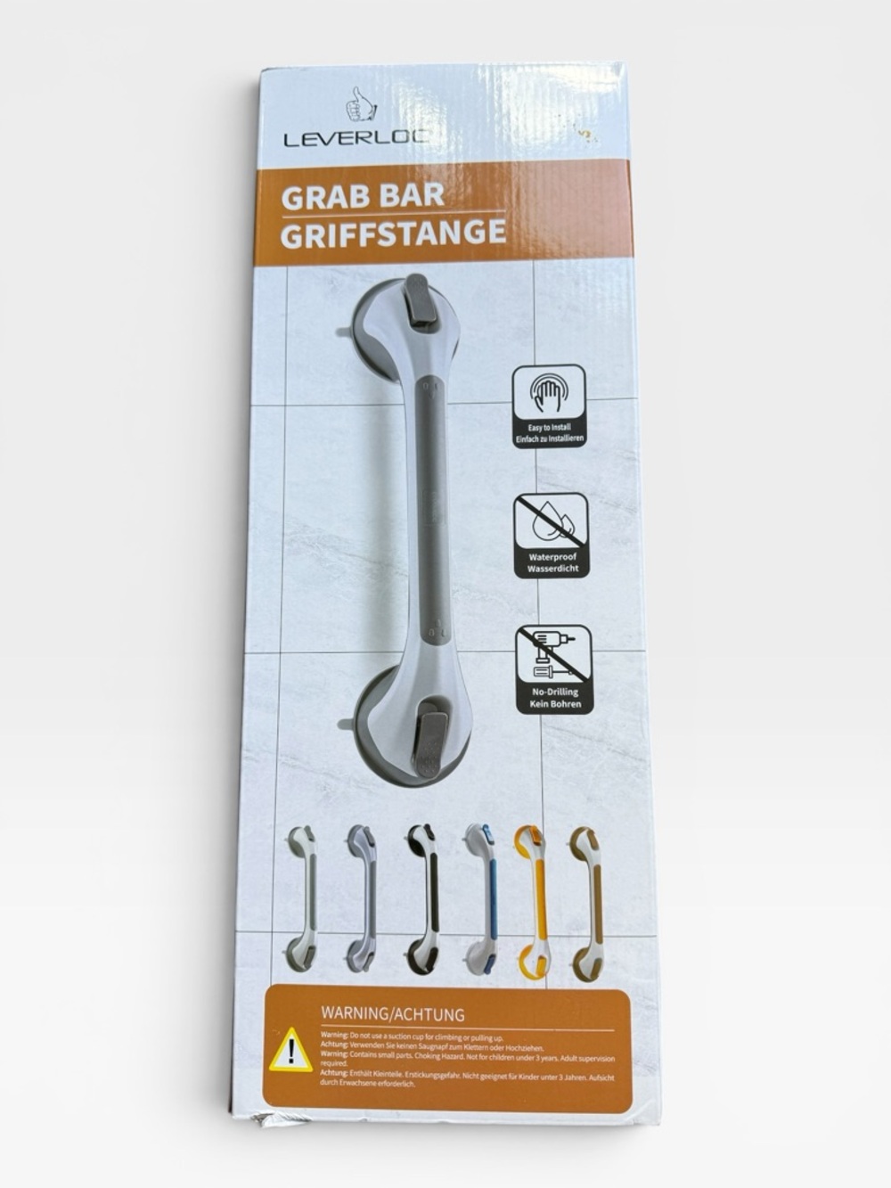 Leverloc Suction Cup Grab Bars - Includes 2 New In Box